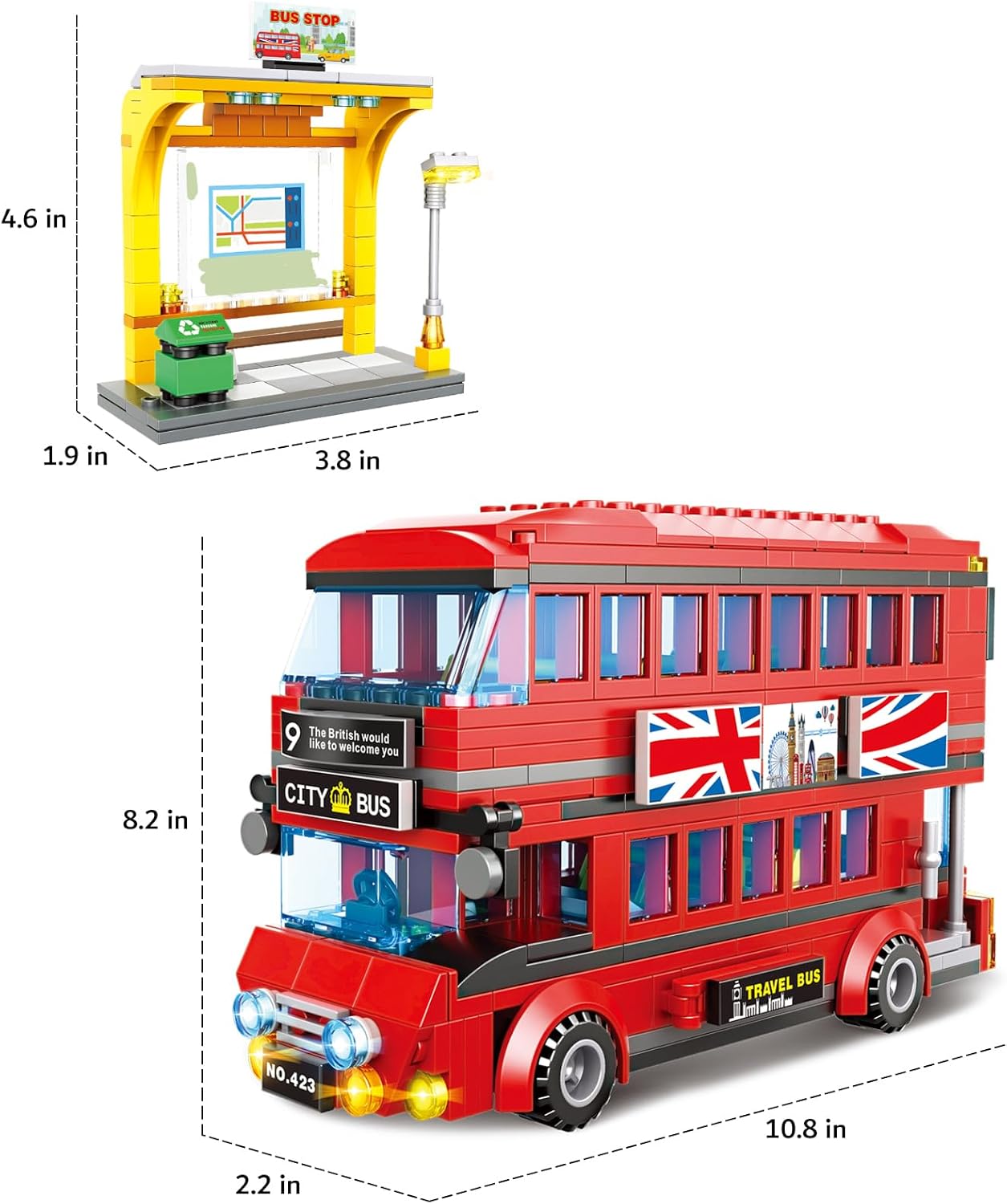 458PCS London Double Decker Bu - Kids Toys London 评论和价格