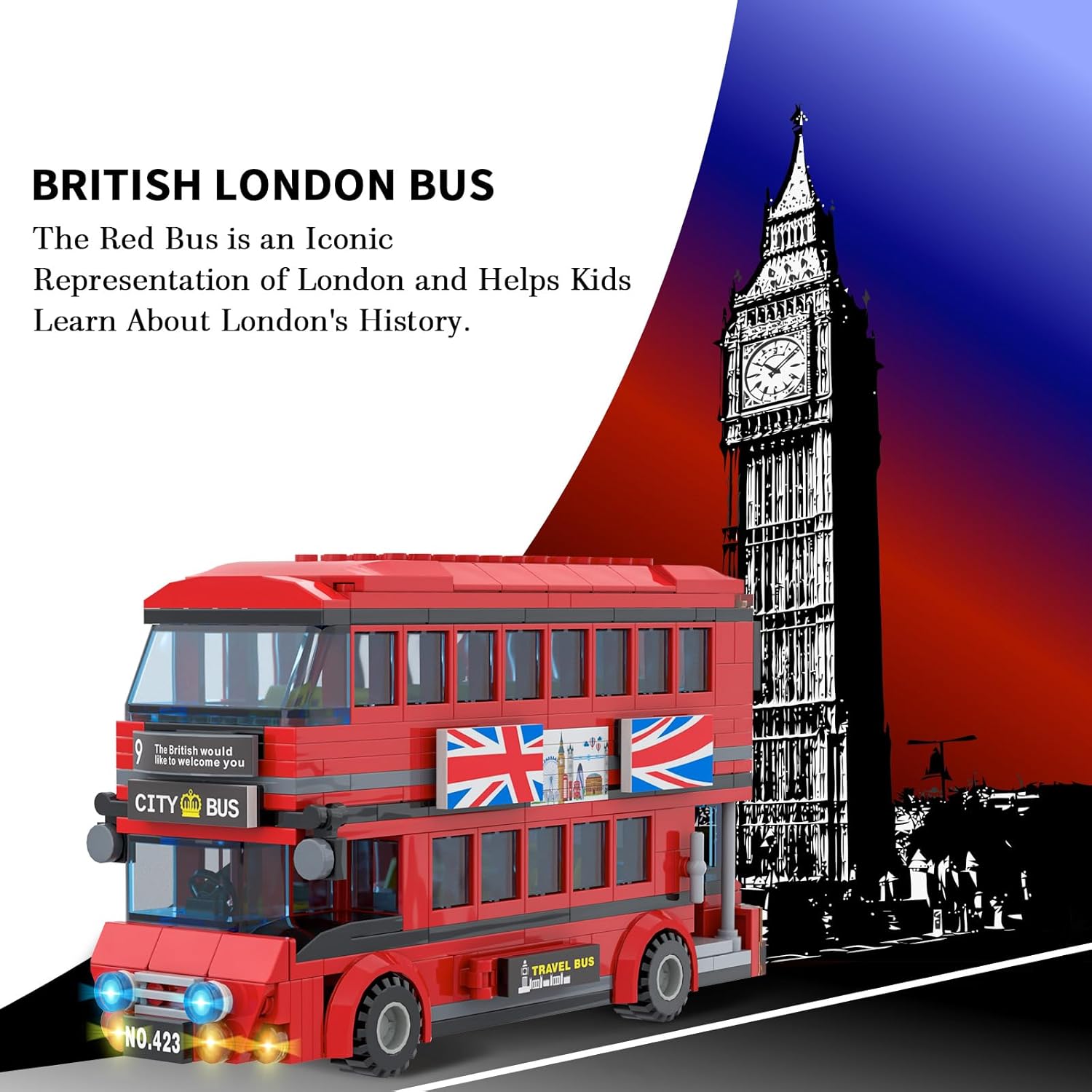 458PCS London Double Decker Bu - Kids Toys London 评论和价格