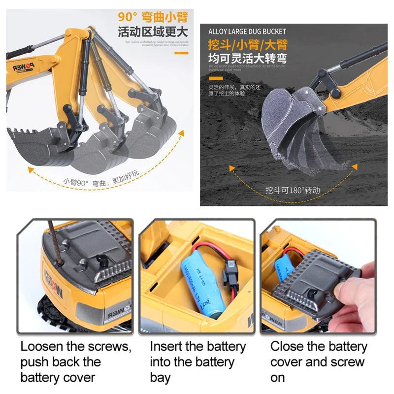 RC Excavator 2.4Ghz 6 Channel  - Kids Toys Channel 评论和价格