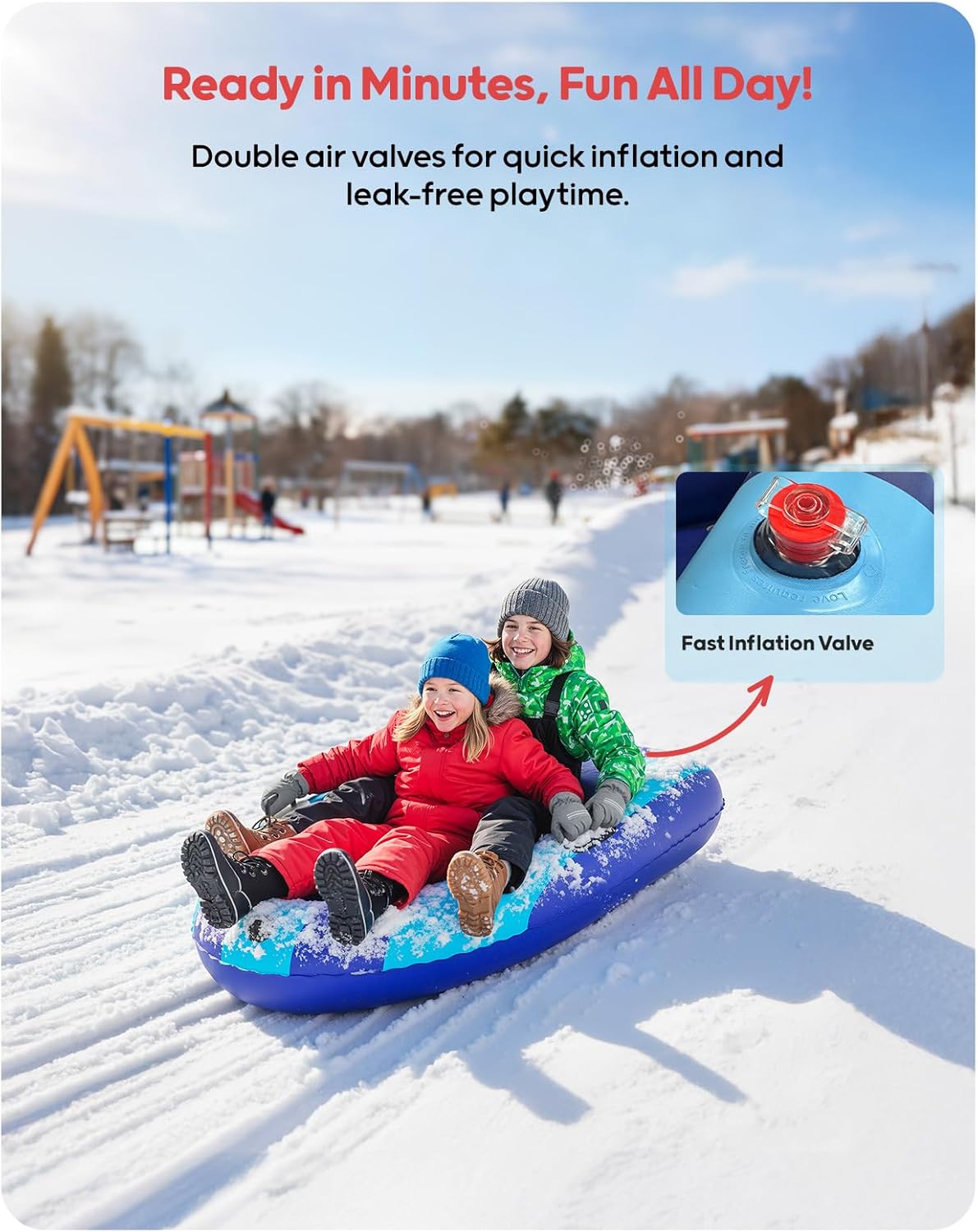 QPAU Inflatable PVC Snow Sled  - Kids' Toys 评论和价格