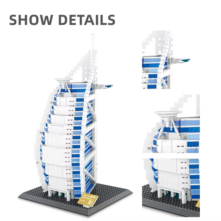 1306pcs Burjal Arab Hotel Duba - Kids Toys Dubai 评论和价格