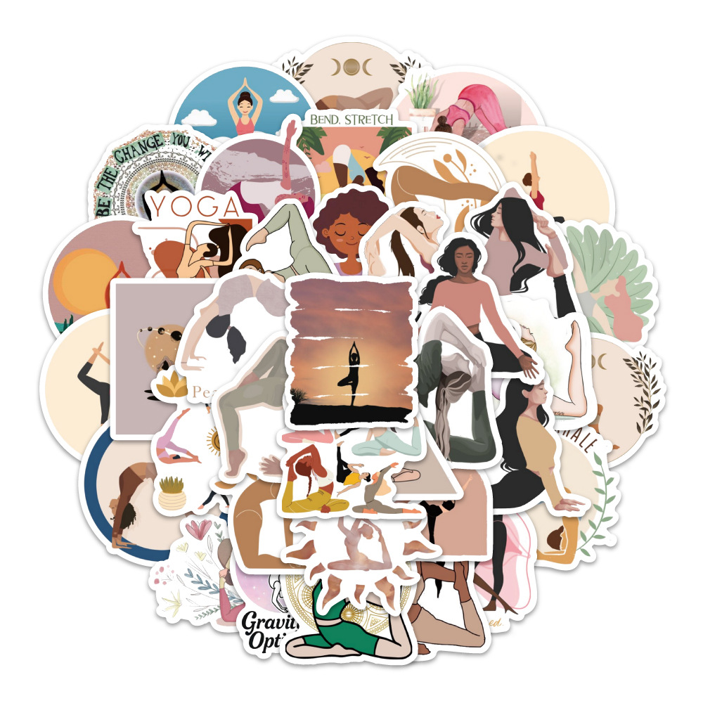 60PCS Aesthetic Yoga Stickers  - Kids Yoga Toys 评论和价格