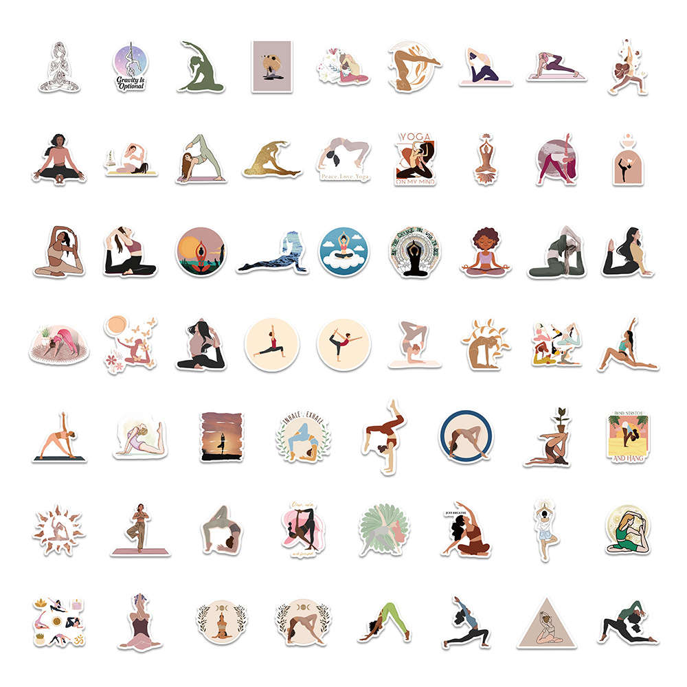 60PCS Aesthetic Yoga Stickers  - Kids Yoga Toys 评论和价格