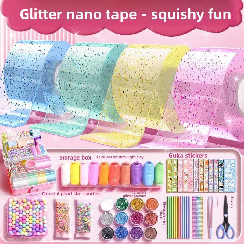 Glitter Nano Glue Set Bubble B - Slime Making Kit 评论和价格