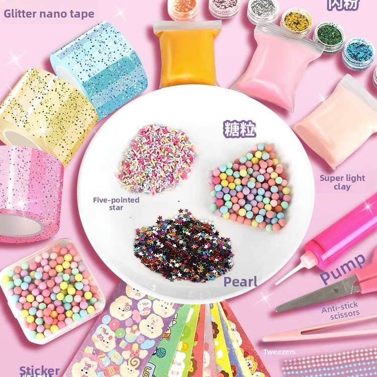Glitter Nano Glue Set Bubble B - Slime Making Kit 评论和价格