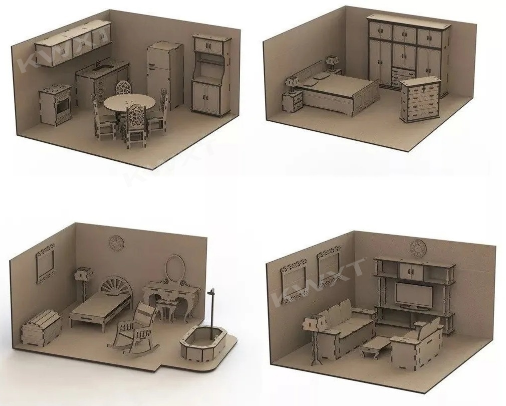 10 kid Doll House Funiture Puz - Kids Toys Vector 评论和价格